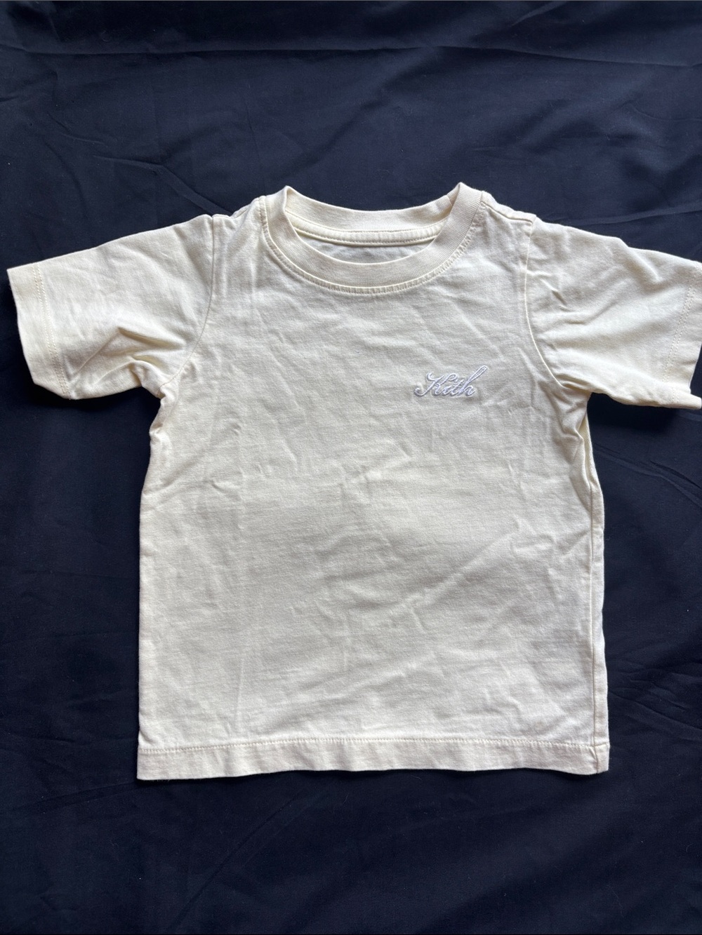 Kith Cream Short-Sleeve Kids Tee with Script Logo